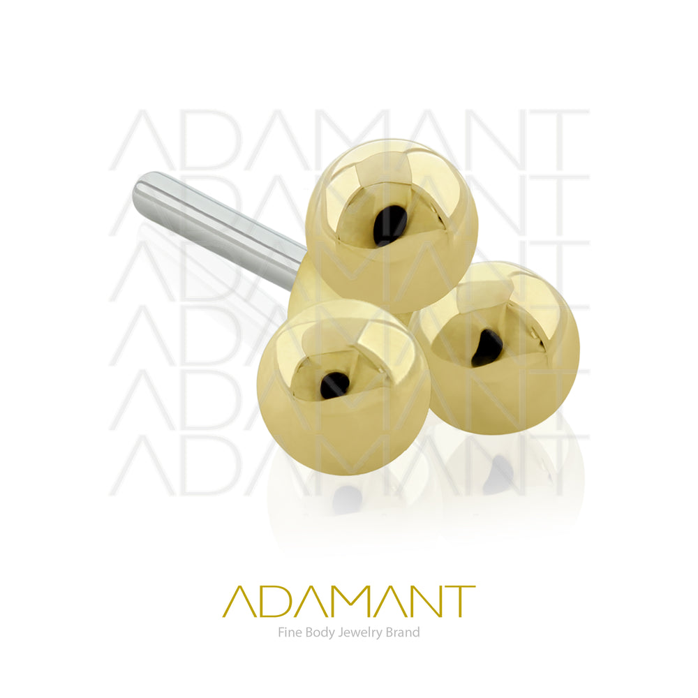 25g, Oro Solido 14k Accesorio Sin Rosca, 4.8mm Tamaño del Pin, Quimbaya