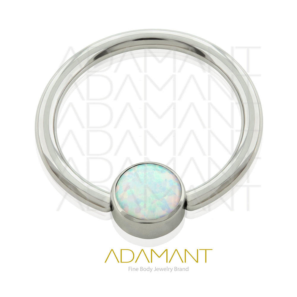 16g, Titanio CBR, Aro a Presión, Bezel Set, Opal