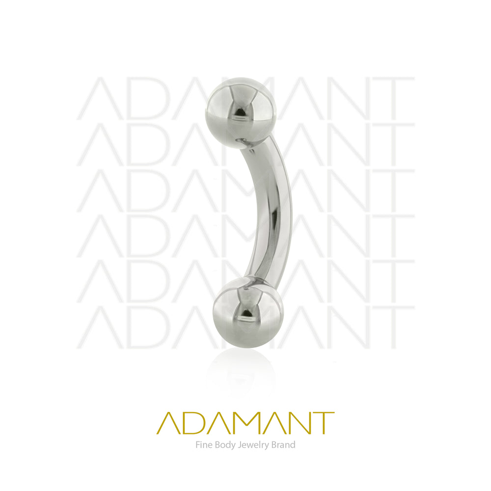 6g, Titanio banana con Bola, Rosca Interna, 1.2mm Patrón de rosca, Curved Barbell con Bola