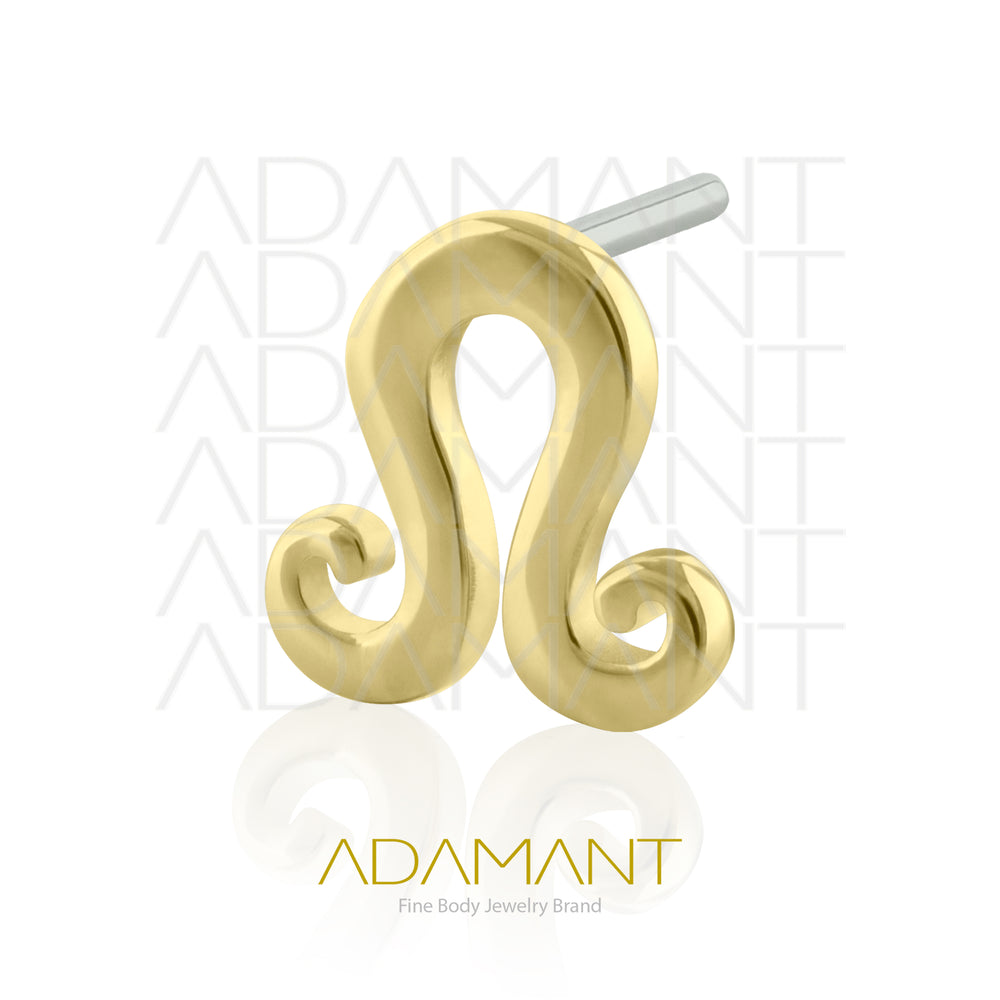 25g, Oro Solido 14k Accesorio Sin Rosca, 4.8mm Tamaño del Pin, Omega.