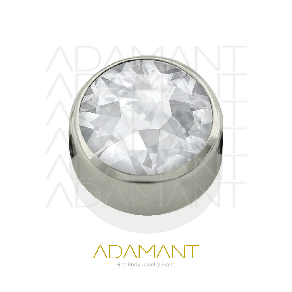Titanio Accesorio CBR, Bezel Set, Cubic Zirconia