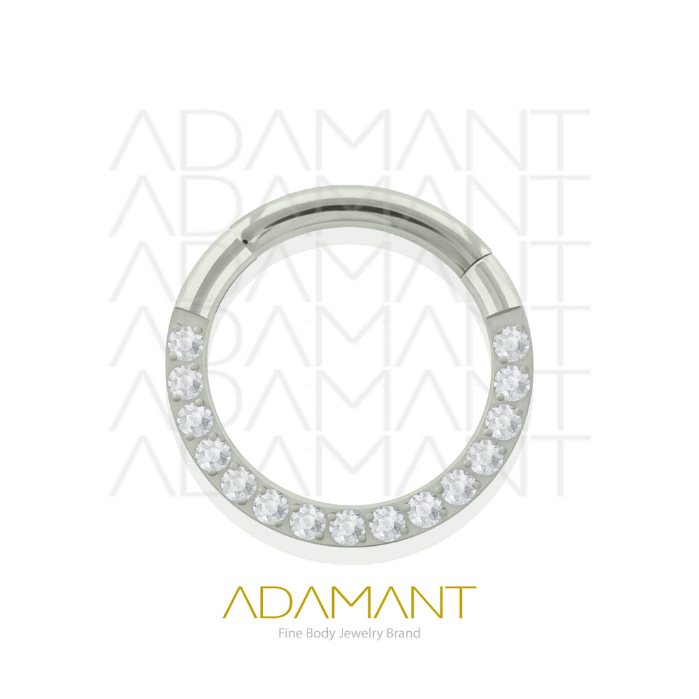 14g, Titanio, Aro Clicker con Bisagra, Front Multijoya Prong set, Cubic Zirconia