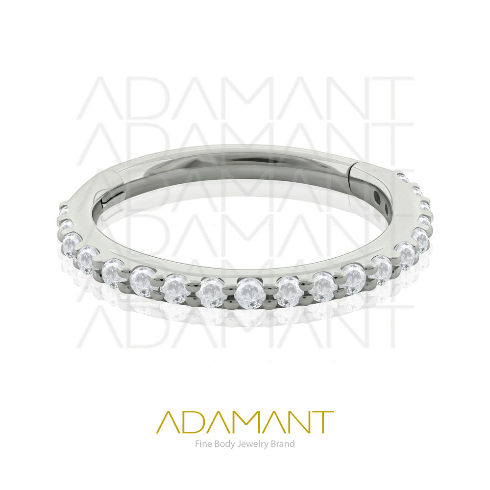 14g, Titanio, Aro Clicker con Bisagra, Side Multijoya Prong set, Cubic Zirconia