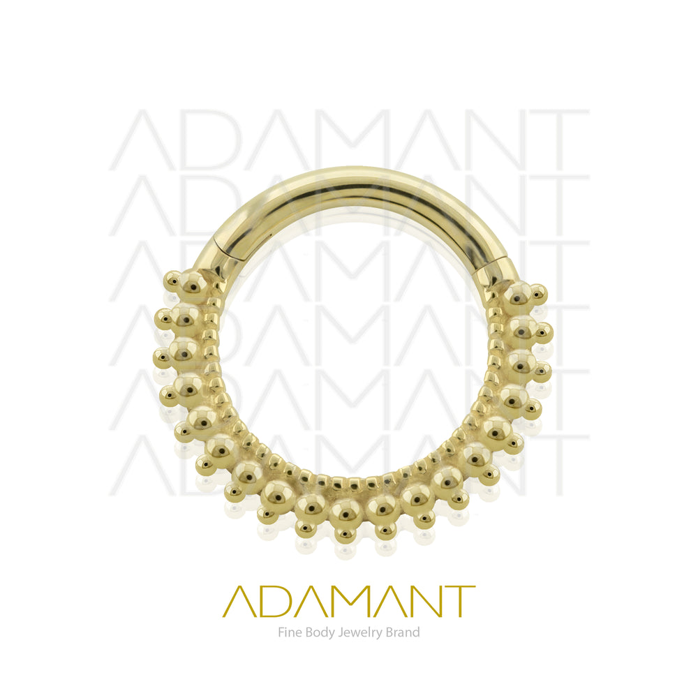 16g, Oro Solido 14k Aro de Bisagra Clicker Eclipse