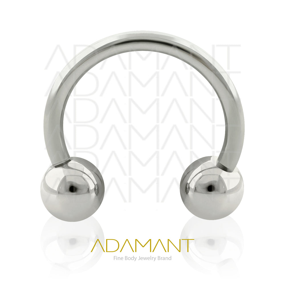 14g, Titanio Circular Barbell Bola, Rosca Interna, 1.2 mm Patrón de Rosca, Herradura con bola.