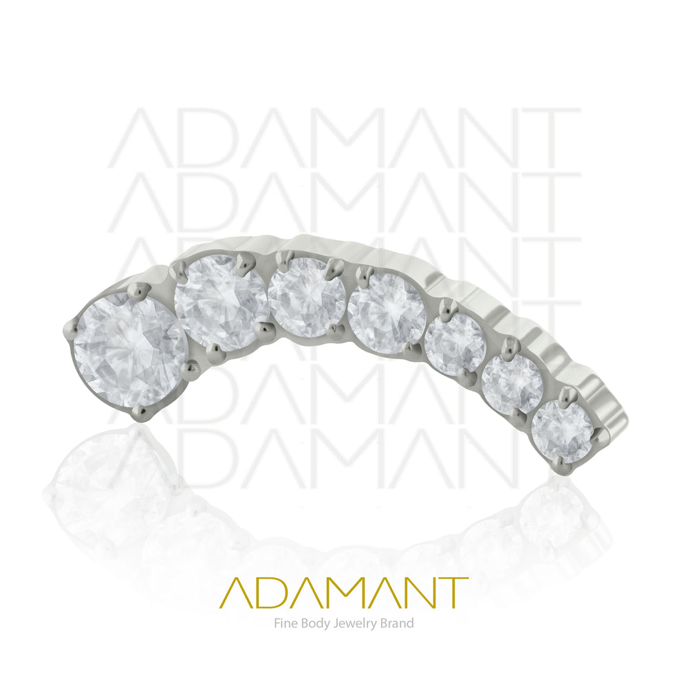 18g - 16g, Titanio Accesorio Rosca, 0.9mm Patrón de rosca, Seven Verona, Prong Set, Cubic Zirconia.