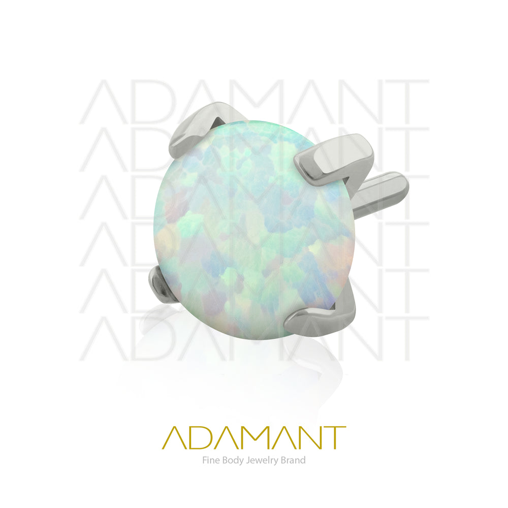 20g-18g-16g-14g Titanio Accesorios Sin Rosca, Prong set 4 Plano, Opal.