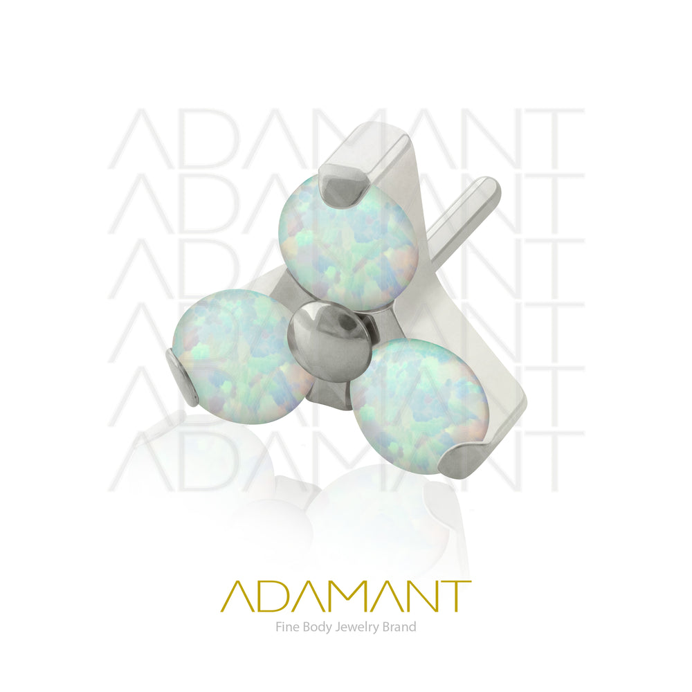 20g-18g-16g-14g Titanio Accesorios Sin Rosca, Trinity, Prong set, Opal.