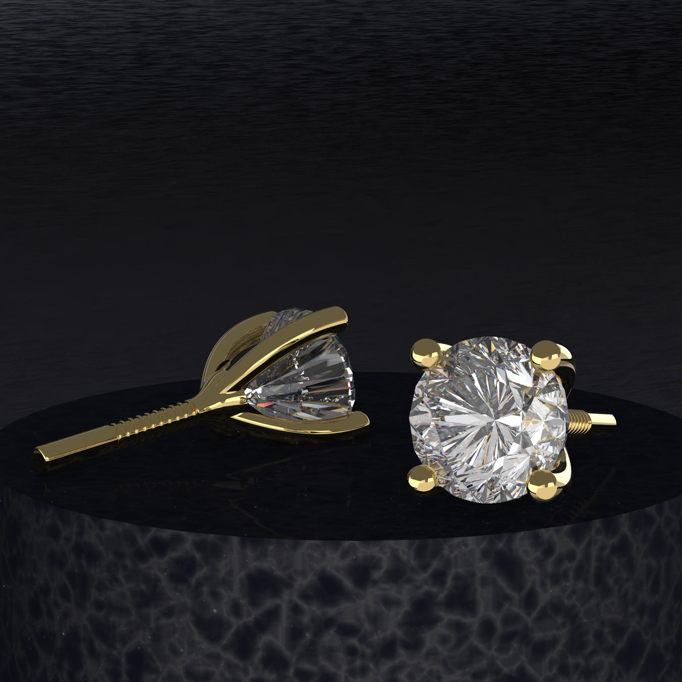 Oro Solido 14k Accesorios de Rosca Larga