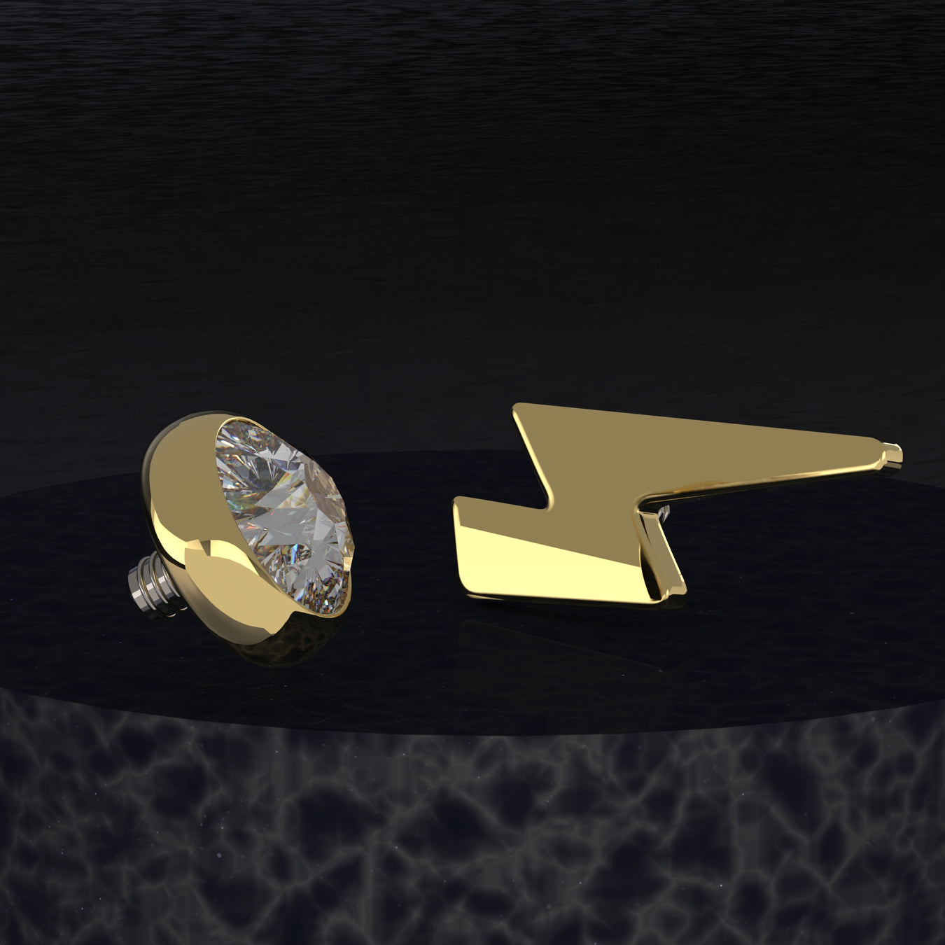 Oro Solido 14k Joyería de Rosca