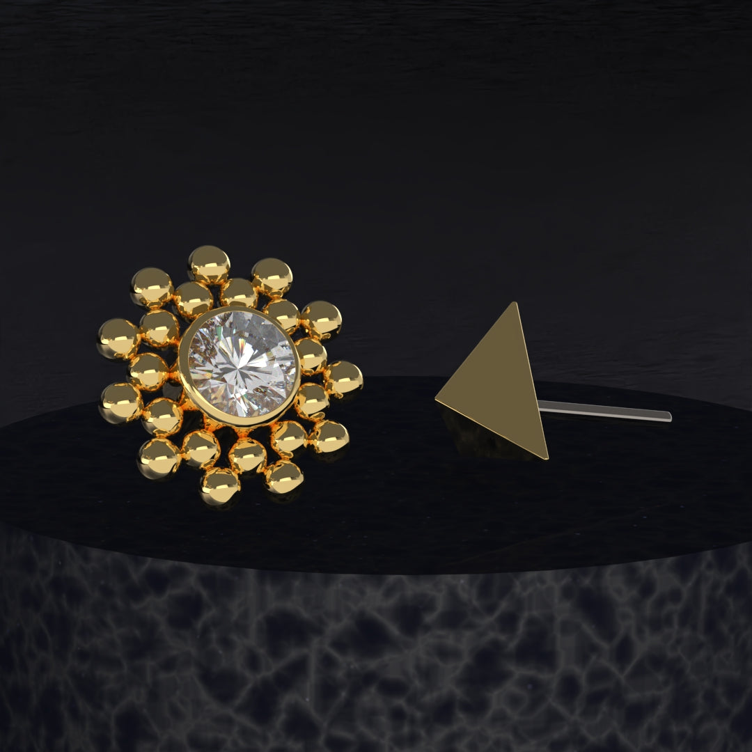 Oro Solido 14k Joyería Sin Rosca