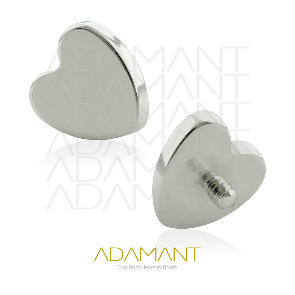 14g, Titanio Accesorio Rosca, 1.2mm Patrón de rosca, Corazón Plano