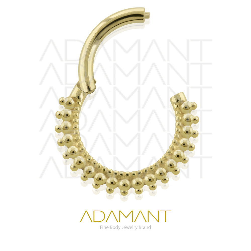 16g, Oro Solido 14k Aro de Bisagra Clicker Eclipse