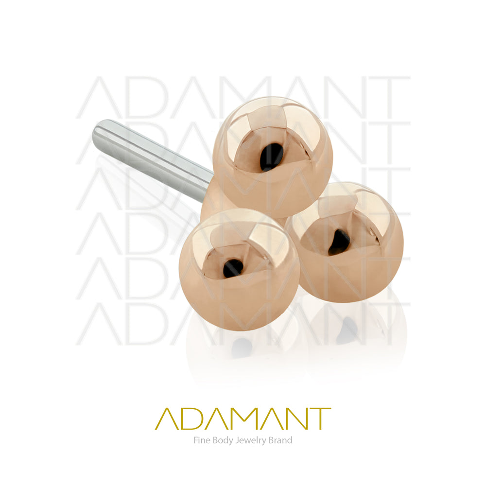 25g, Oro Solido 14k Accesorio Sin Rosca, 4.8mm Tamaño del Pin, Quimbaya