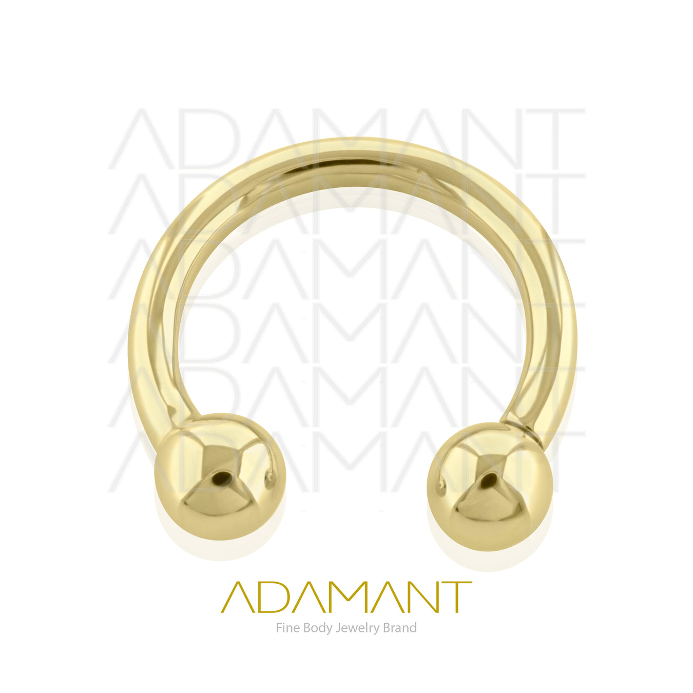 Oro Solido 14k Barbells Circulares