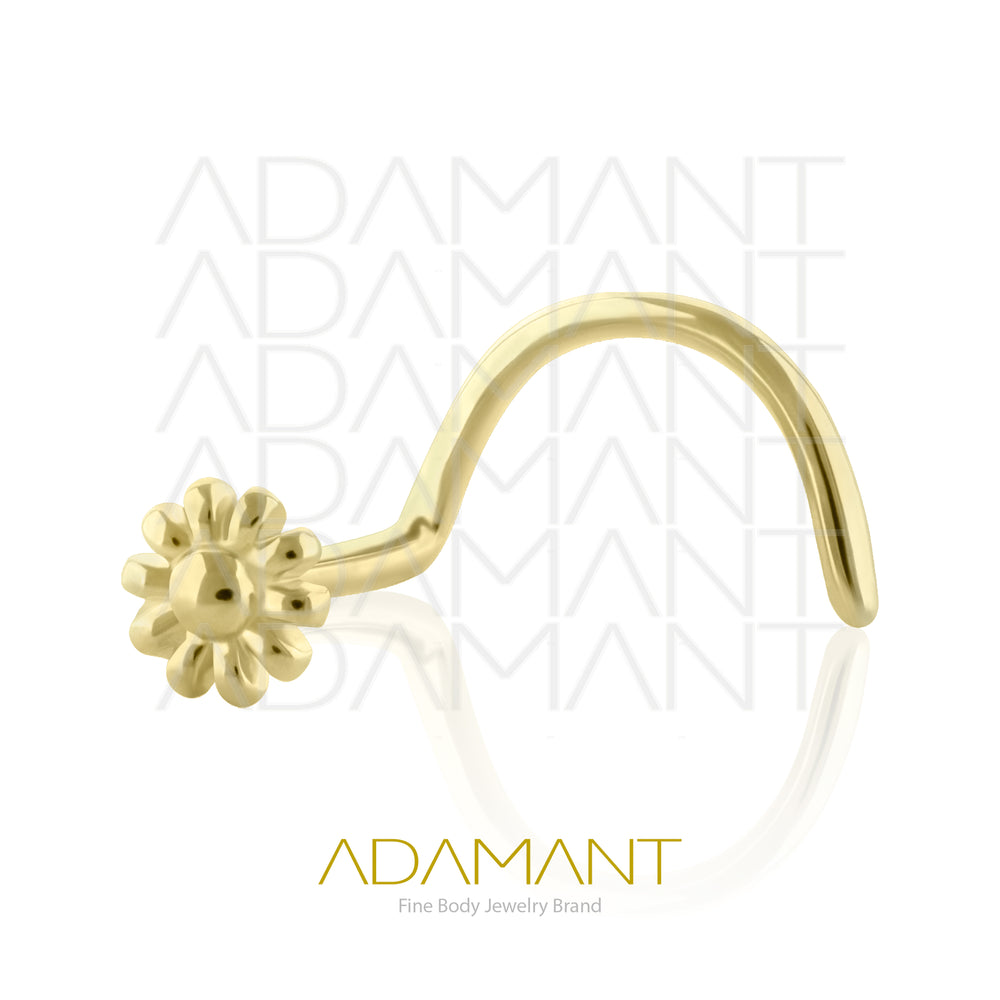 20g, Oro Solido 14k Nostril Sun