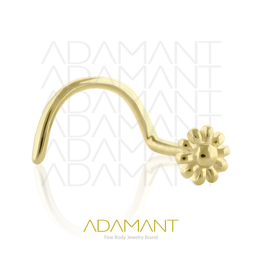 20g, Oro Solido 14k Nostril Sun