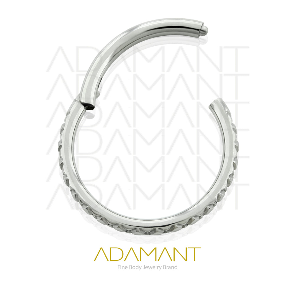 16g, Titanio, Aro Clicker con Bisagra, Side Corte Laser X-pattern