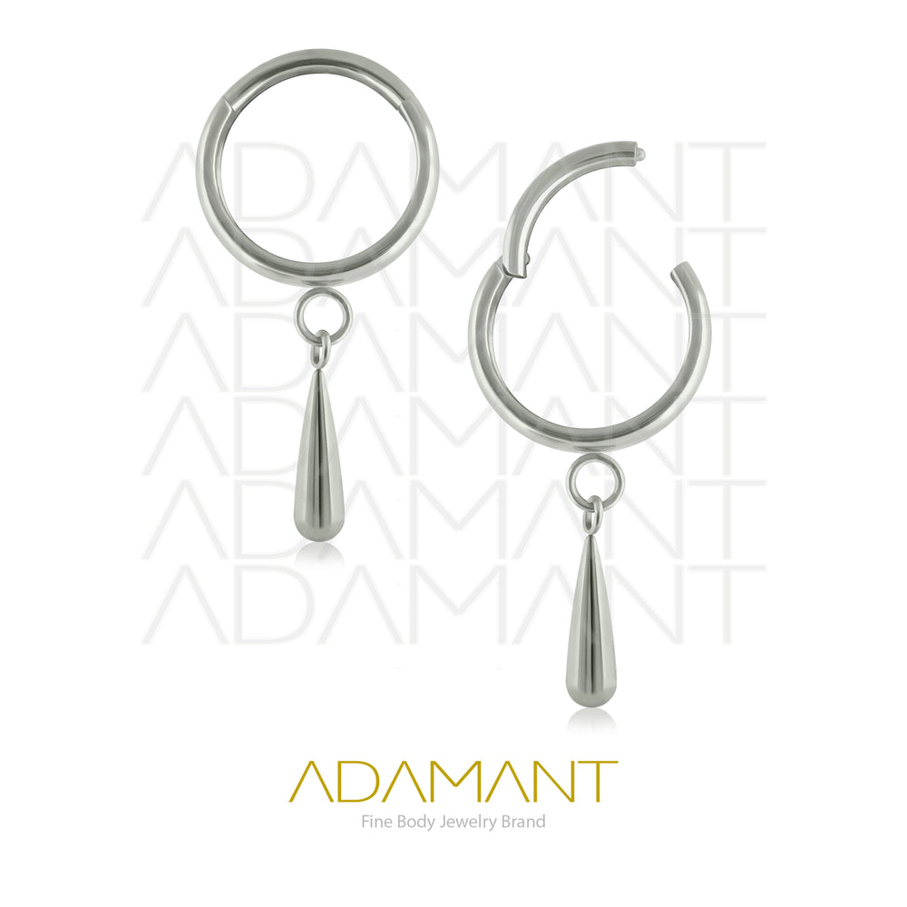 16g Titanio Aro Clicker con Bisagra, Dangle Drop