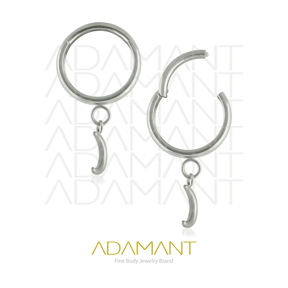 16g Titanio Aro Clicker con Bisagra, Dangle Moon