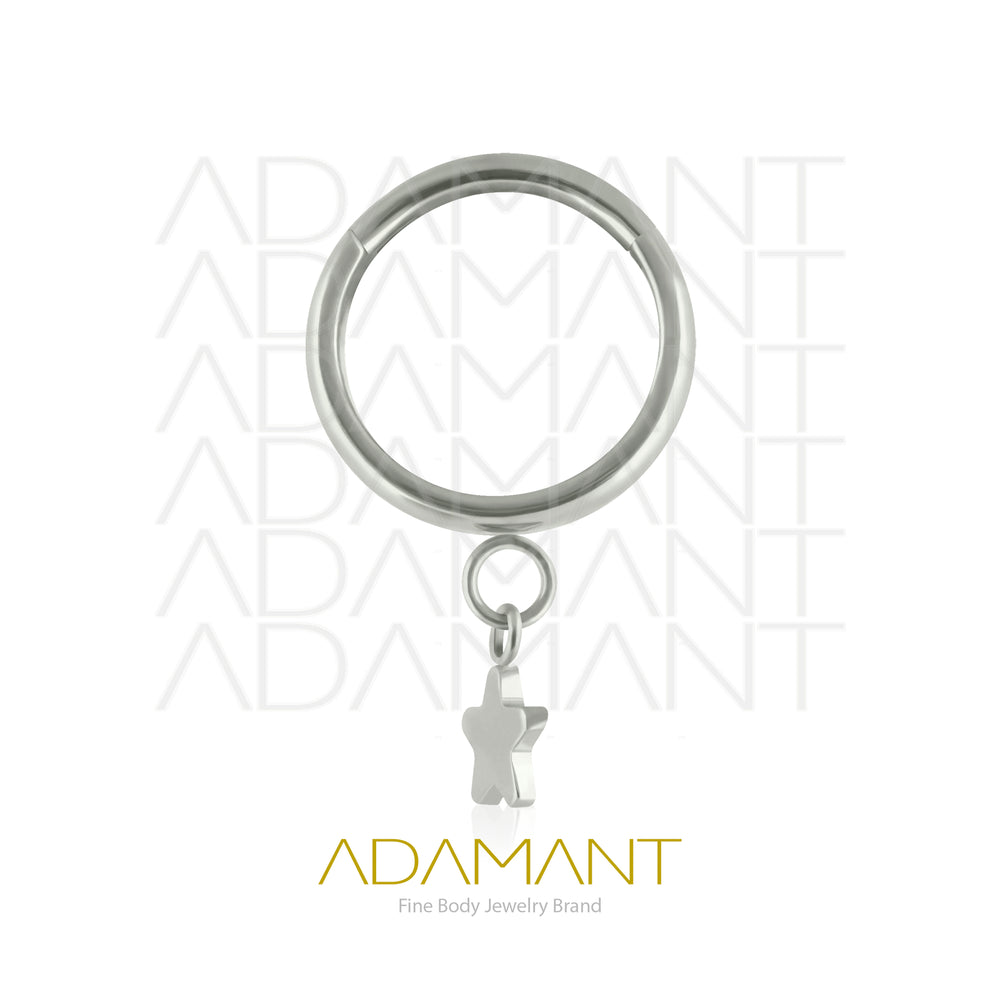 16g Titanio Aro Clicker con Bisagra, Dangle Star