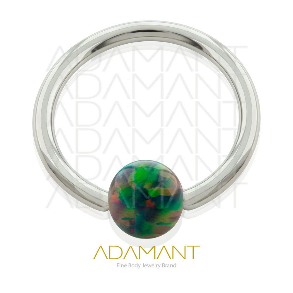16g, Titanio CBR, Aro a Presión, Bola de Opal