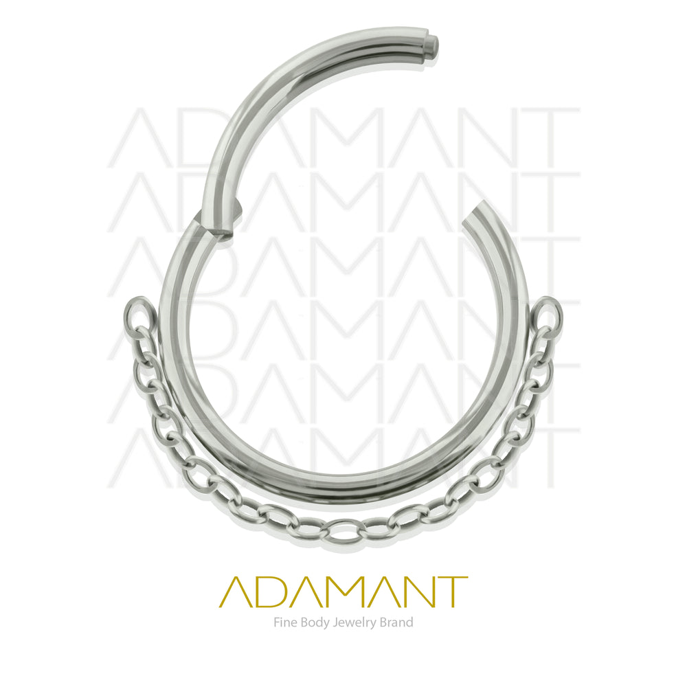16g, Titanio, Aro Clicker con Bisagra y Cadena