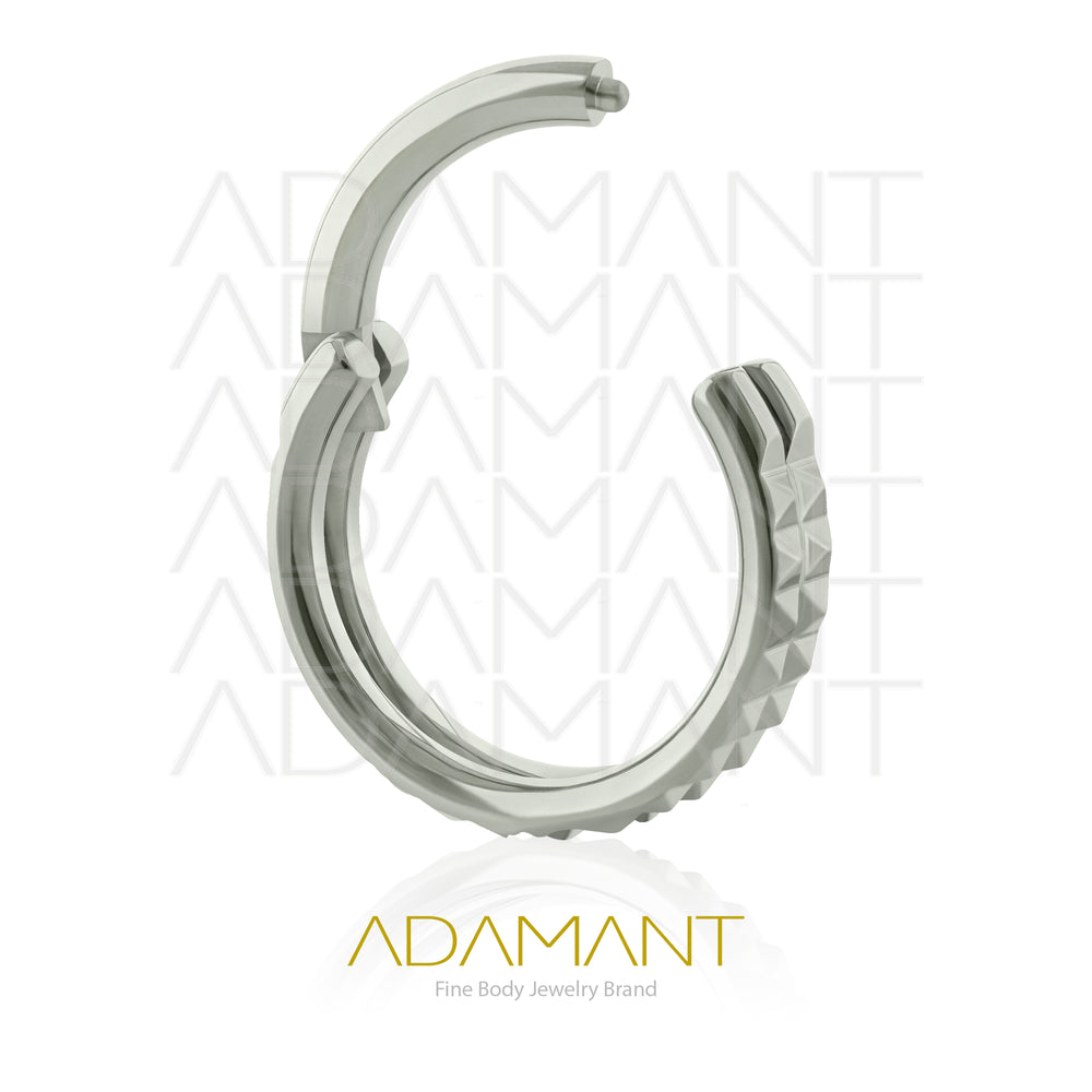 16g, Titanio, Aro Clicker con Bisagra, Side Doble con corte Pirámide