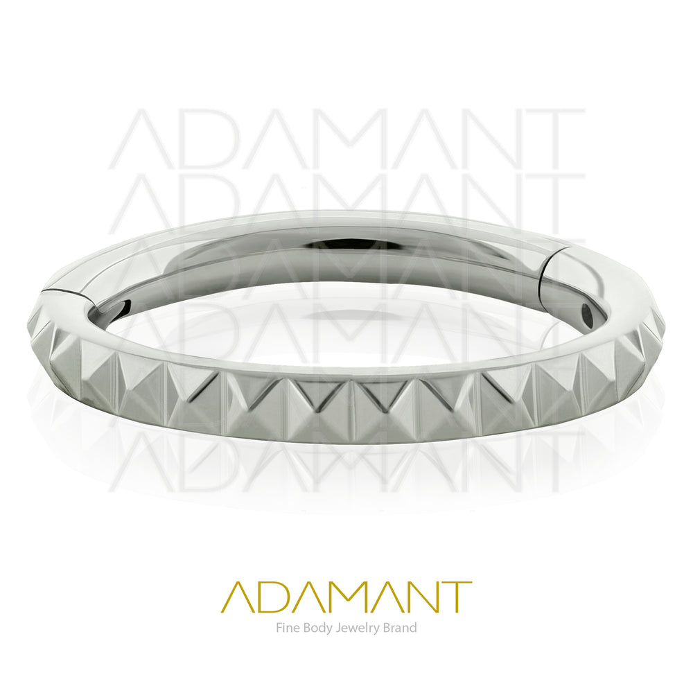 20g, Titanio, Aro Clicker con Bisagra, Side con corte Pirámide