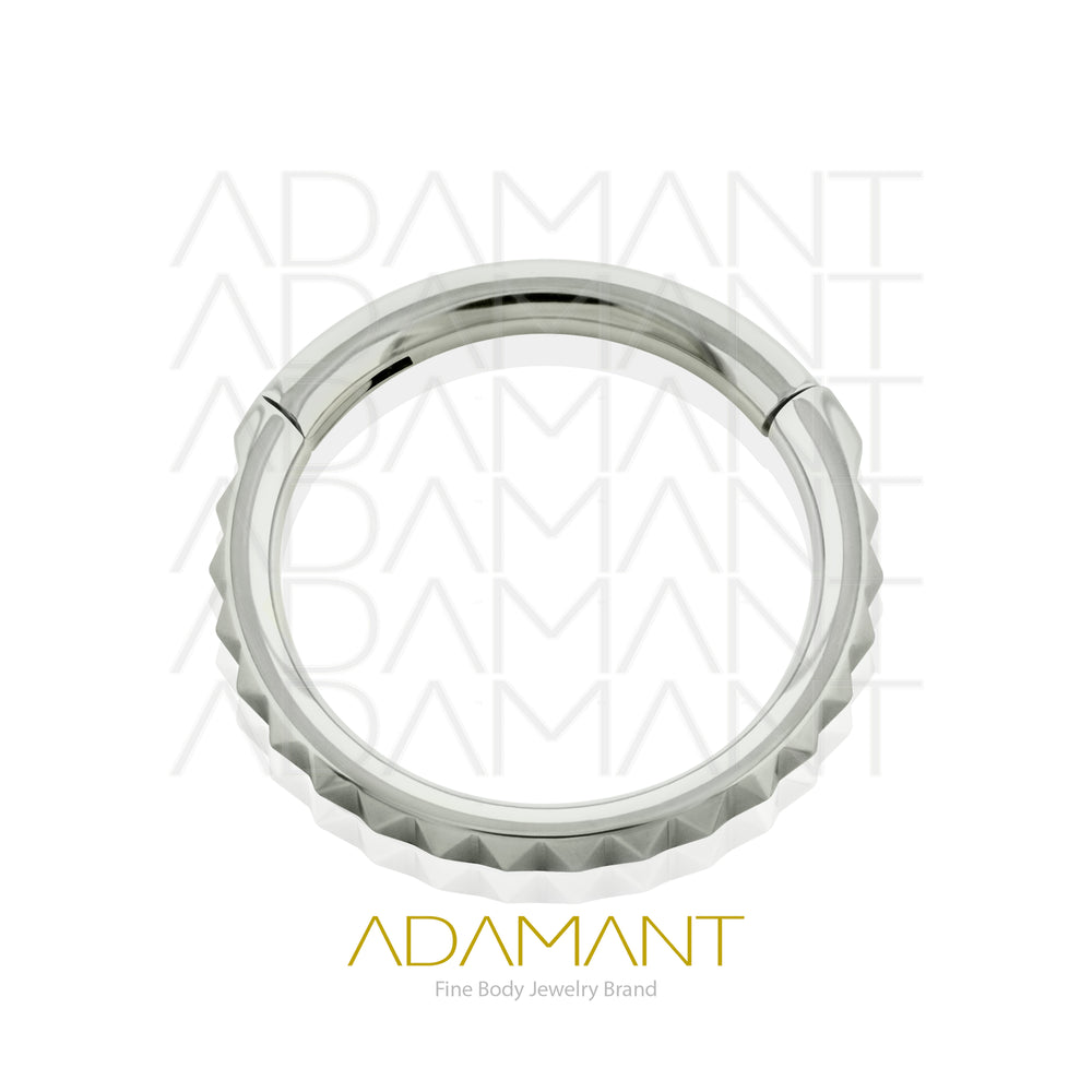 20g, Titanio, Aro Clicker con Bisagra, Side con corte Pirámide