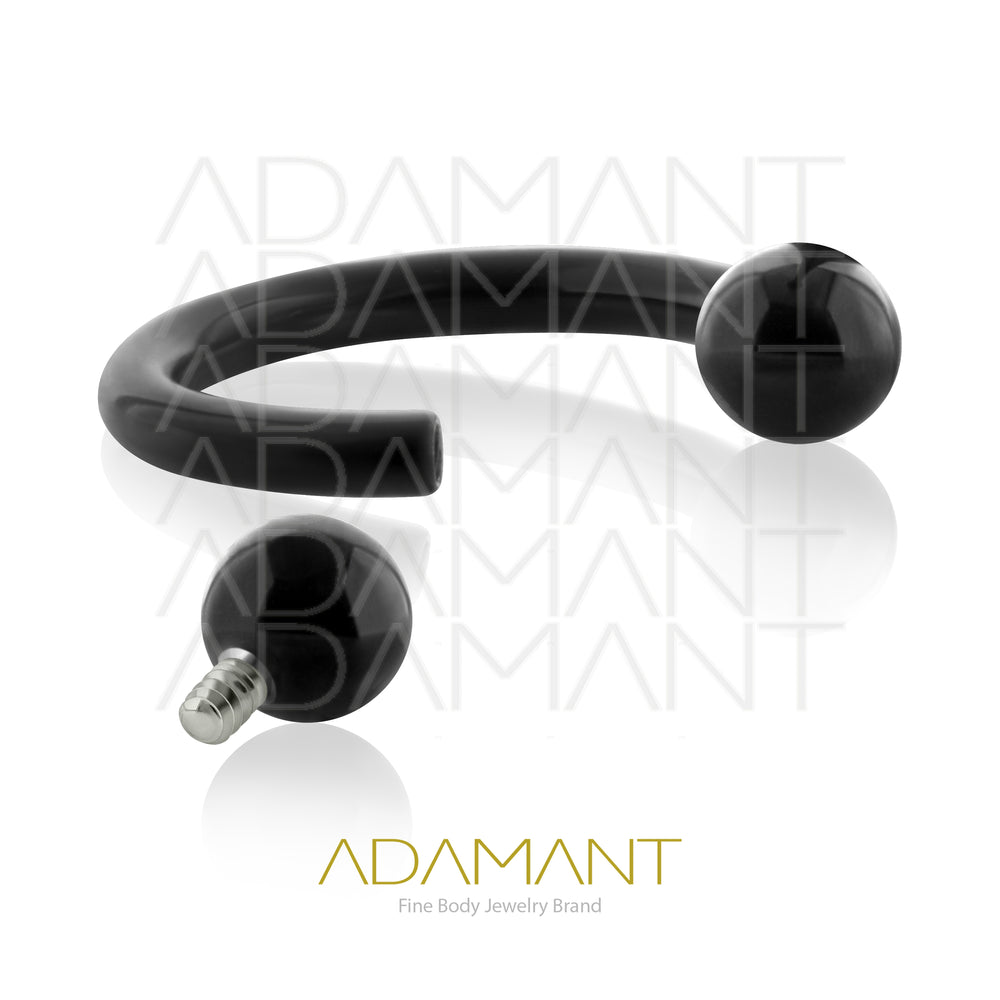 16g,  Titanio PVD (Physical Vapor Deposition) Negro, Circular Barbell