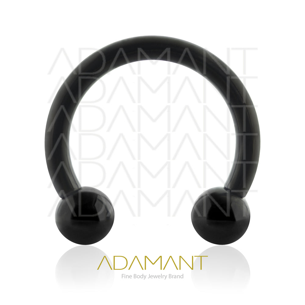 16g,  Titanio PVD (Physical Vapor Deposition) Negro, Circular Barbell