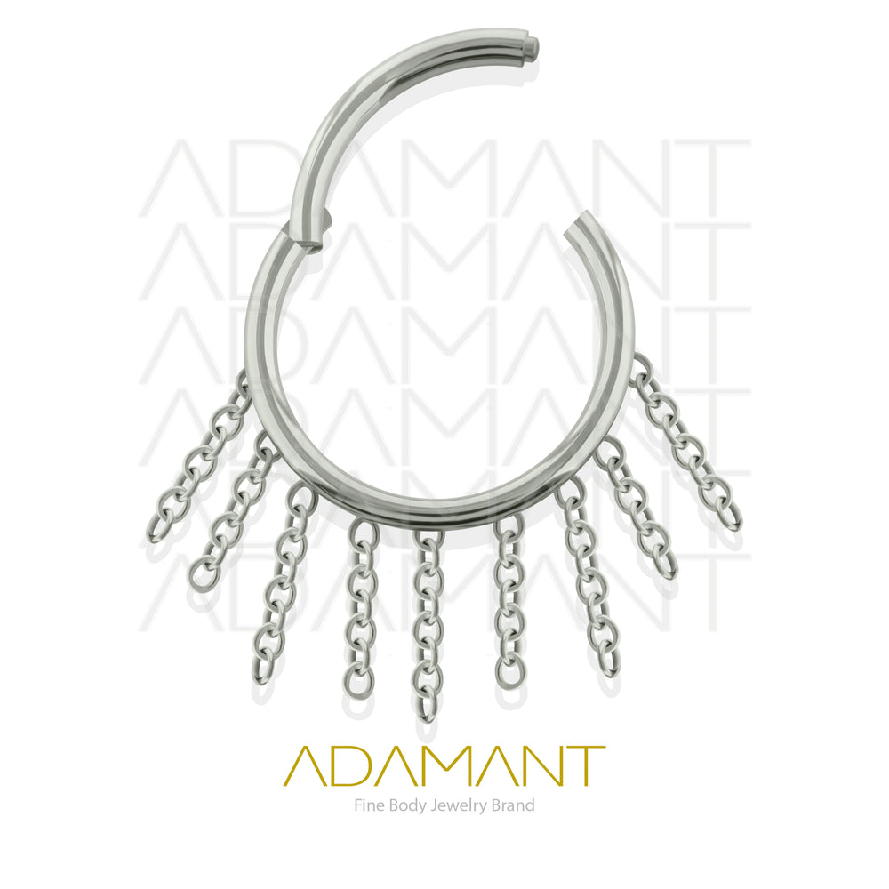16g, Titanio, Aro Clicker con Bisagra y Multiple Cadena