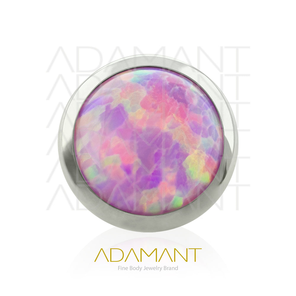 18g - 16g, Titanio Accesorio Rosca, 0.9mm Patrón de rosca, Bezel Set, Opal.