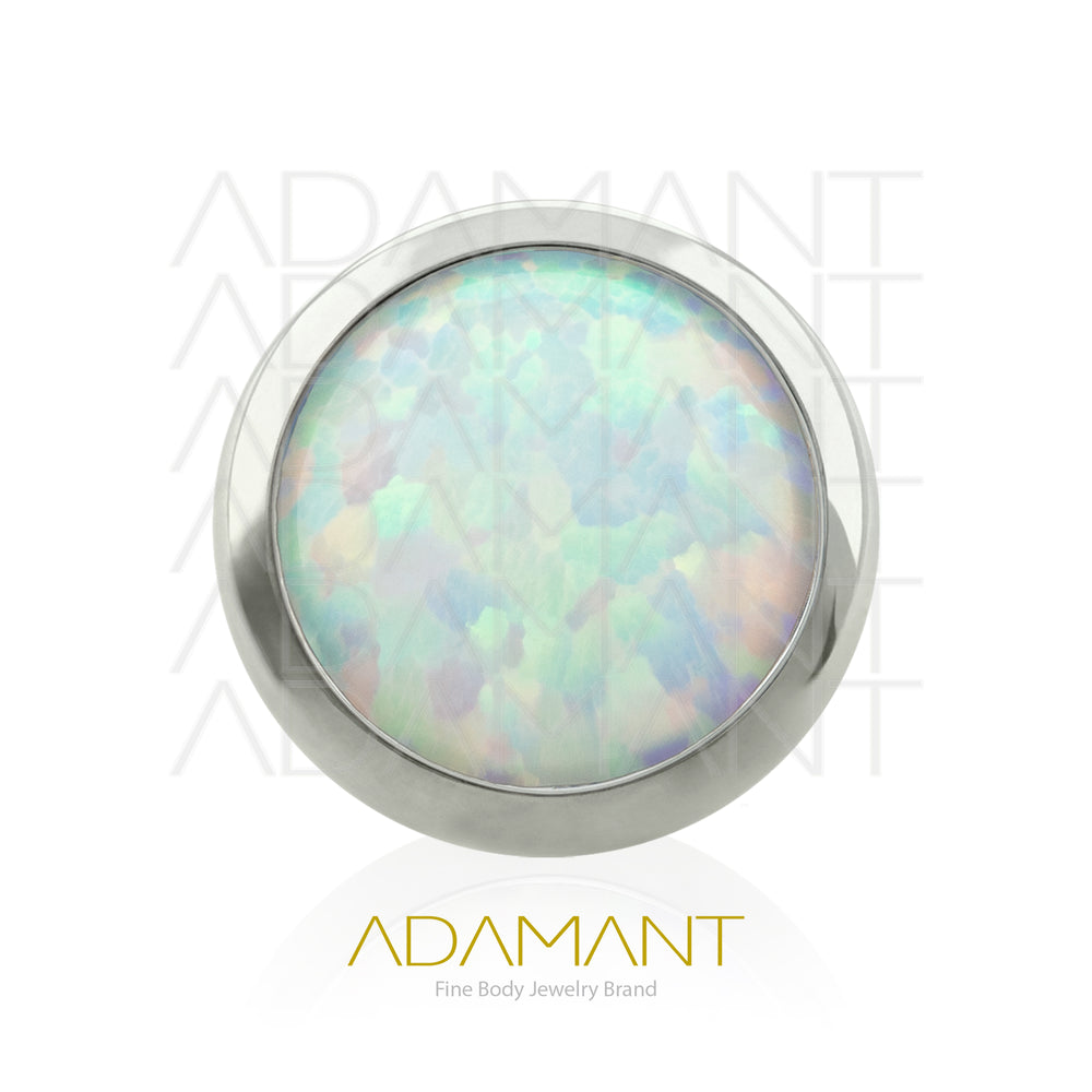 18g - 16g, Titanio Accesorio Rosca, 0.9mm Patrón de rosca, Bezel Set, Opal.