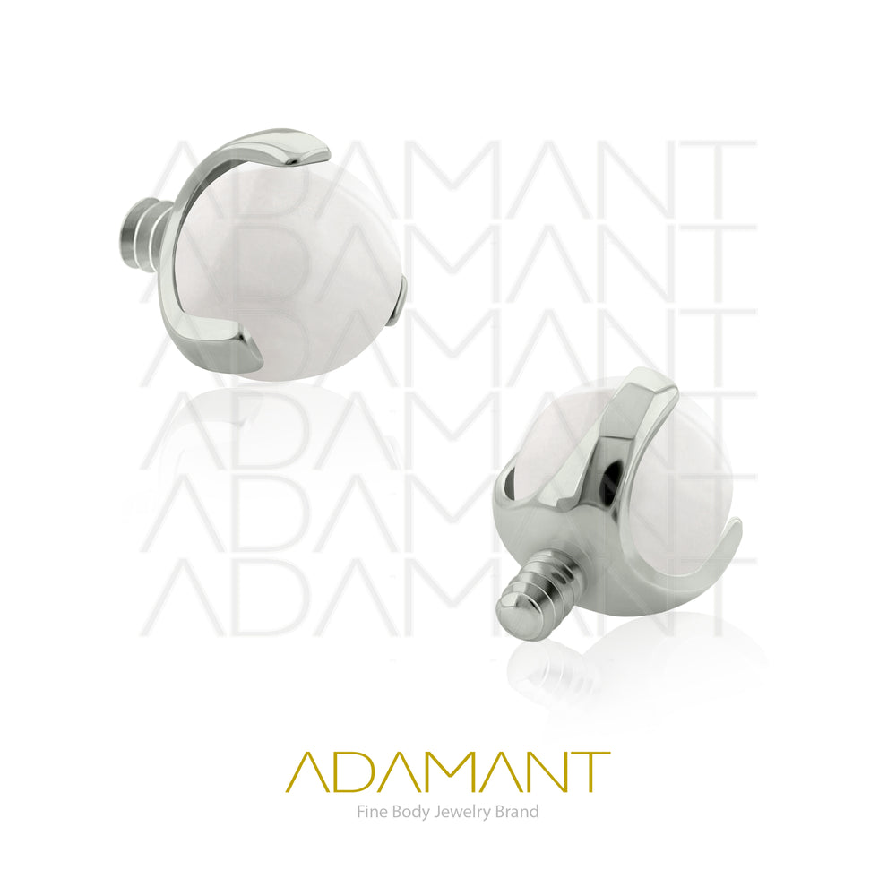 18g - 16g, Titanio Accesorio Rosca, 0.9mm Patrón de rosca, Prong Set, Bola de Piedra Natural..