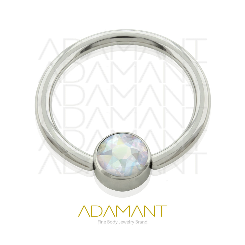 16g, Titanio CBR, Aro a Presión, Bezel Set, Cubic Zirconia
