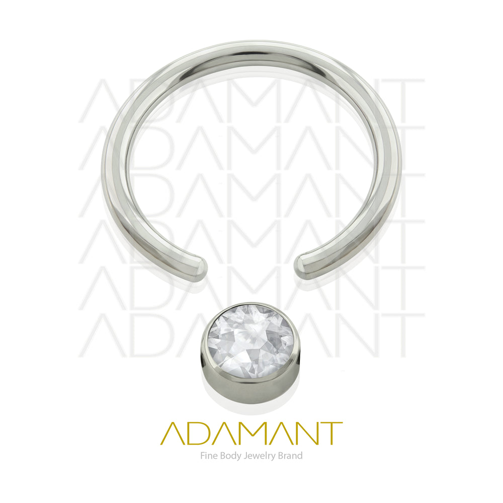 16g, Titanio CBR, Aro a Presión, Bezel Set, Cubic Zirconia