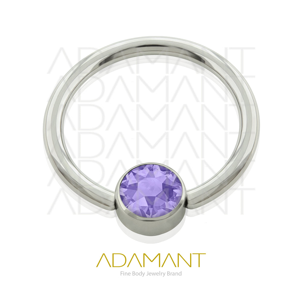 16g, Titanio CBR, Aro a Presión, Bezel Set, Cubic Zirconia