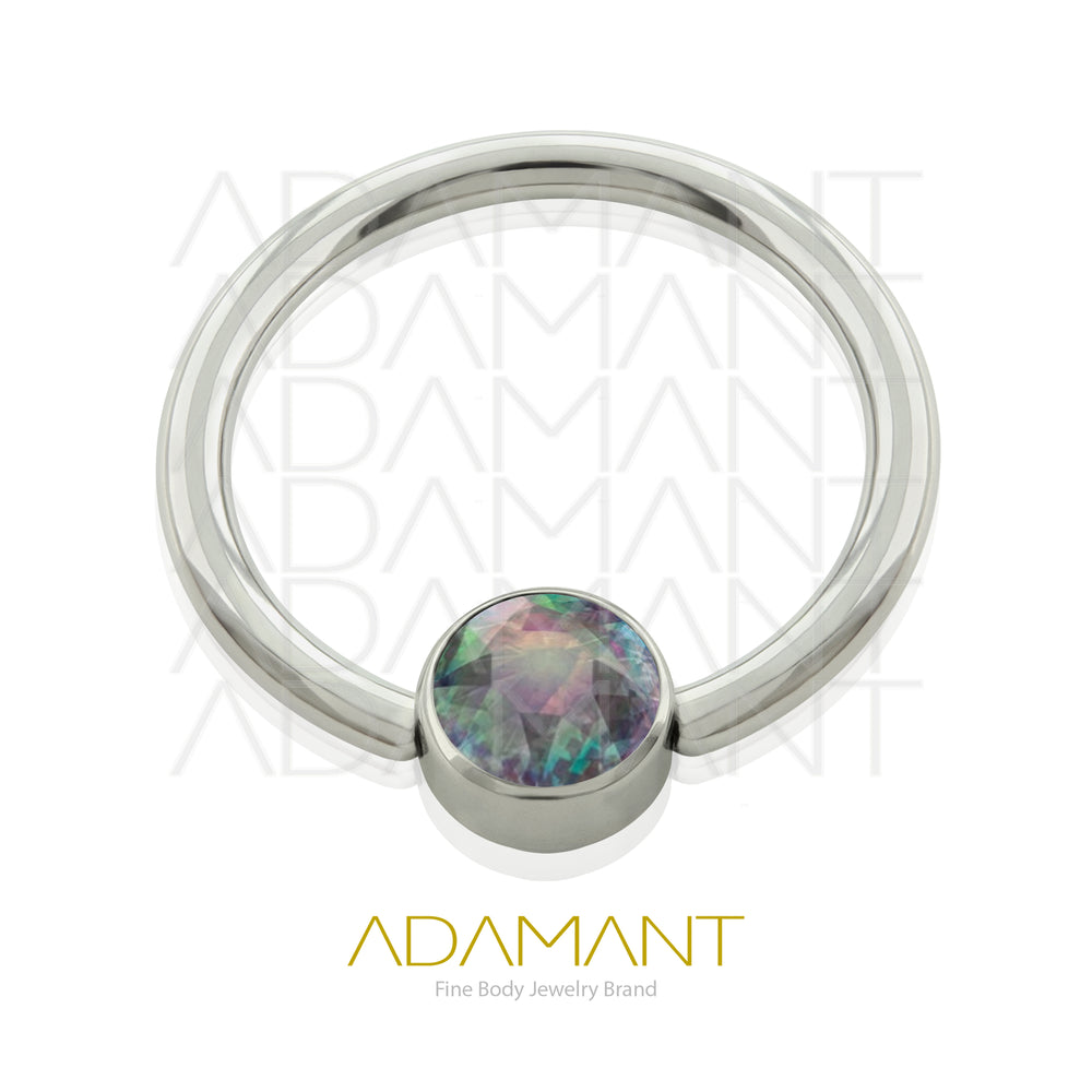 16g, Titanio CBR, Aro a Presión, Bezel Set, Cubic Zirconia