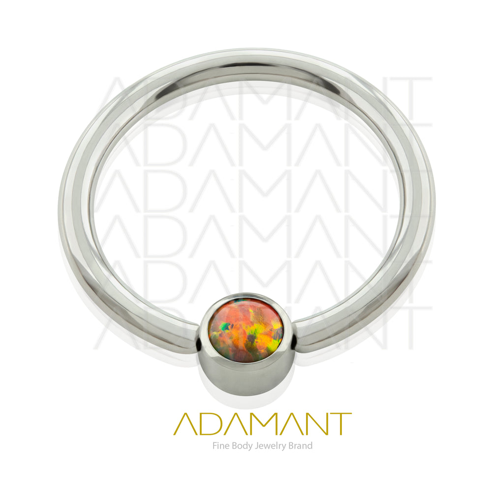 16g, Titanio CBR, Aro a Presión, Bezel Set, Opal