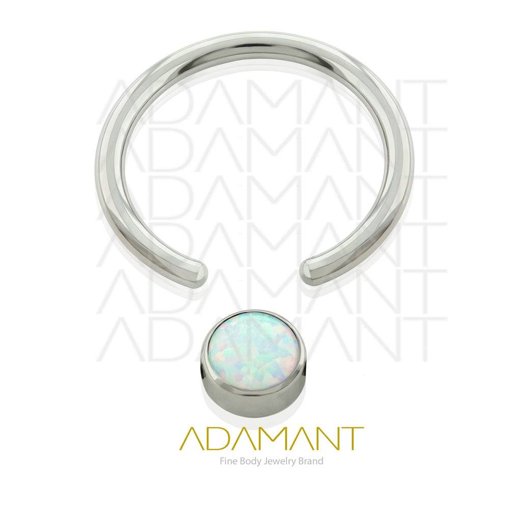 16g, Titanio CBR, Aro a Presión, Bezel Set, Opal