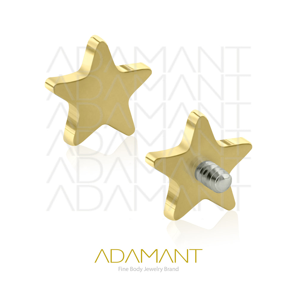 18g - 16g, Titanio Dorado Platizado Accesorio Rosca, 0.9mm Patrón de rosca, Estrella Plana