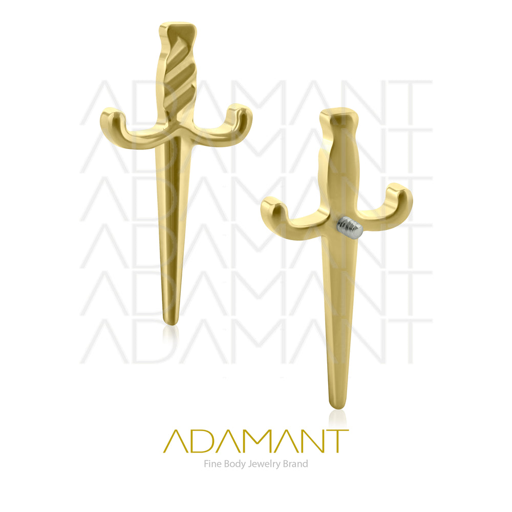 18g - 16g, Titanio Platizado Dorado Accesorio Rosca, 0.9mm Patrón de rosca, Gran Espada