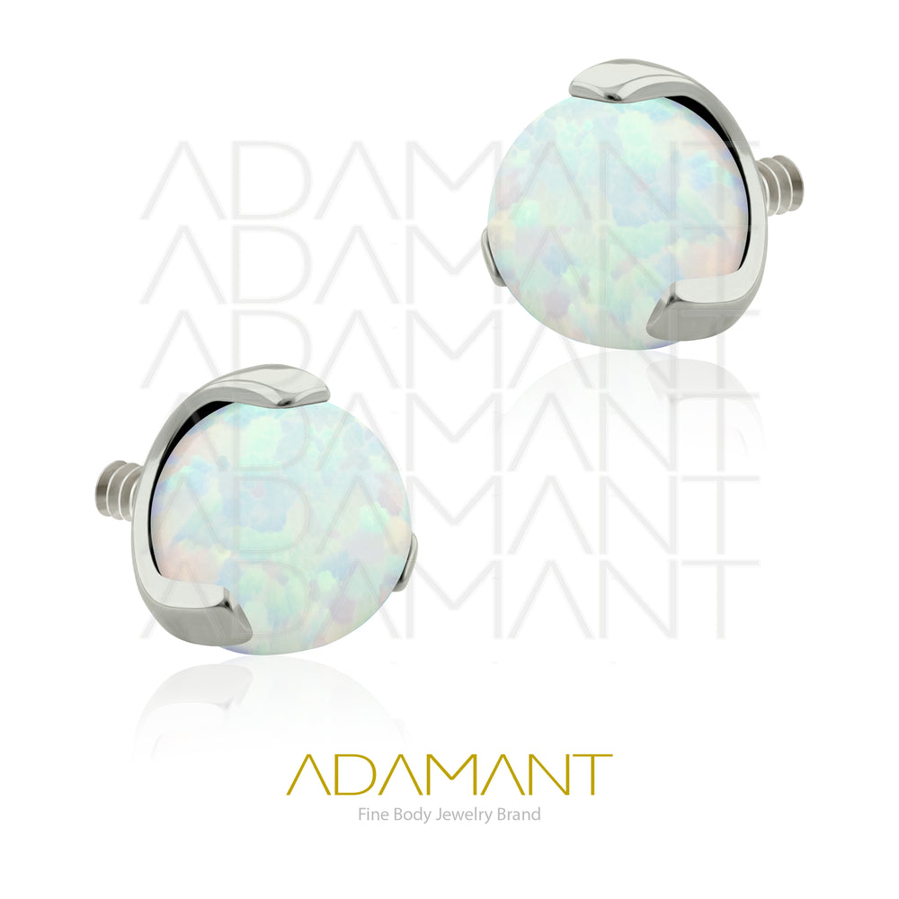 18g - 16g, Titanio Accesorio Rosca, 0.9mm Patrón de rosca, Prong Set, Bola de Opal.