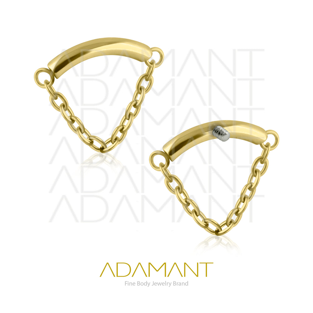 18g - 16g, Titanio Platizado Dorado Accesorio Rosca, 0.9mm Patrón de rosca, Pending Chain.