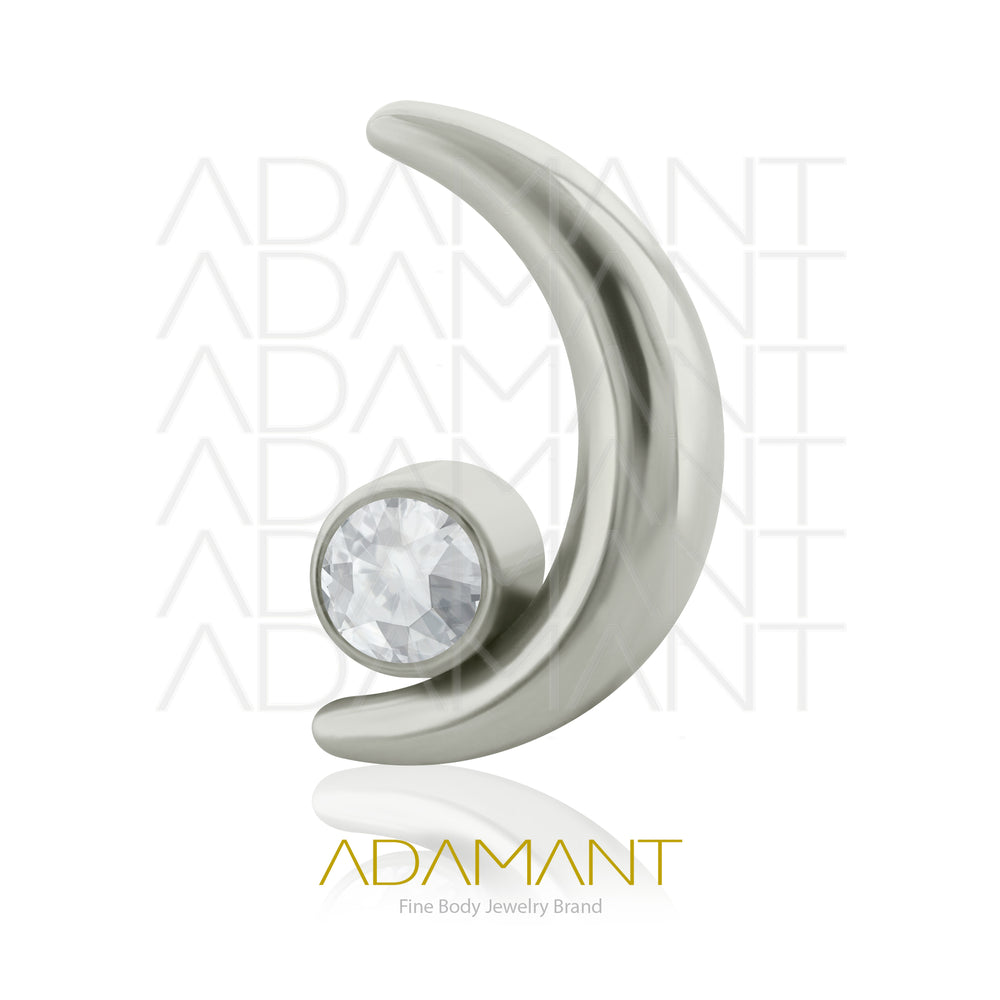 18g - 16g, Titanio Accesorio Rosca, 0.9mm Patrón de rosca, Sunset Bezel Set, Cubic Zirconia.