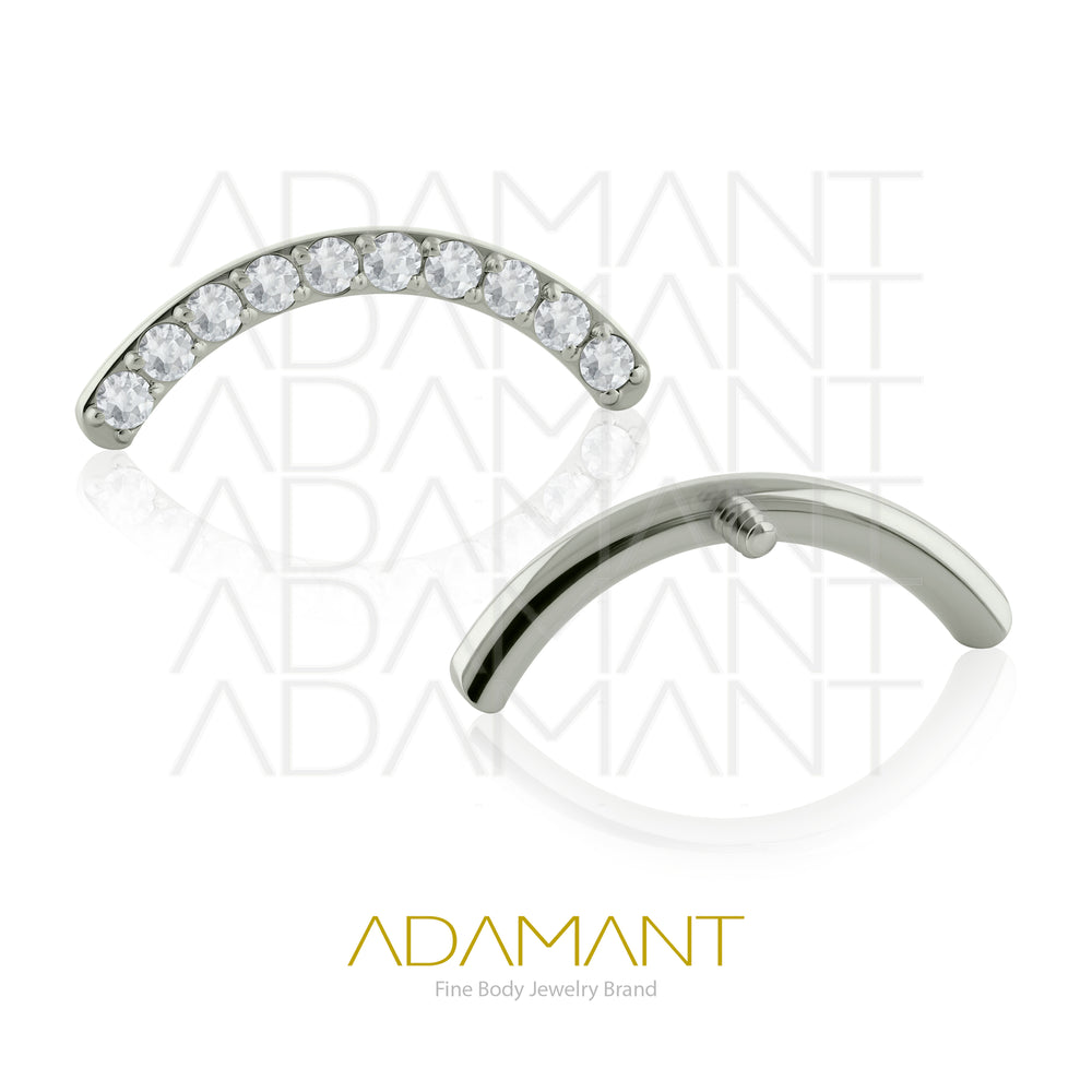 18g - 16g, Titanio Accesorio Rosca, 0.9mm Patrón de rosca, Arc Spark, Prong Set, Cubic Zirconia.