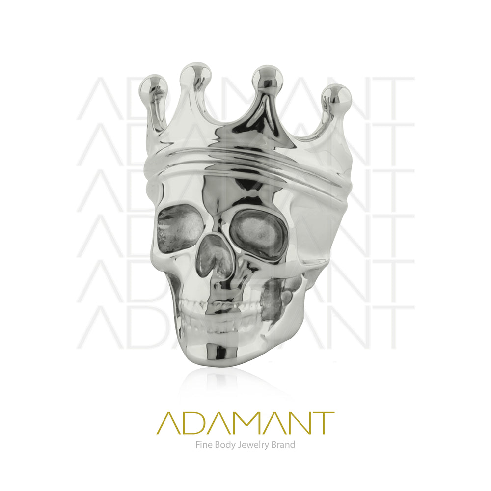 18g - 16g, Titanio Accesorio Rosca, 0.9mm Patrón de rosca, Crowned Skull