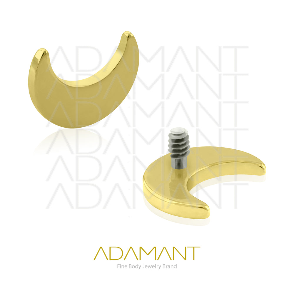 18g - 16g, Titanio Platizado Dorado Accesorio Rosca, 0.9mm Patrón de rosca, Luna Plana